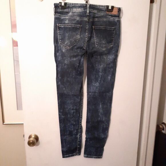 Mango MNG Jeans Womens Size 6 Gray Skinny Low Rise Acid Wash - Picture 4 of 11